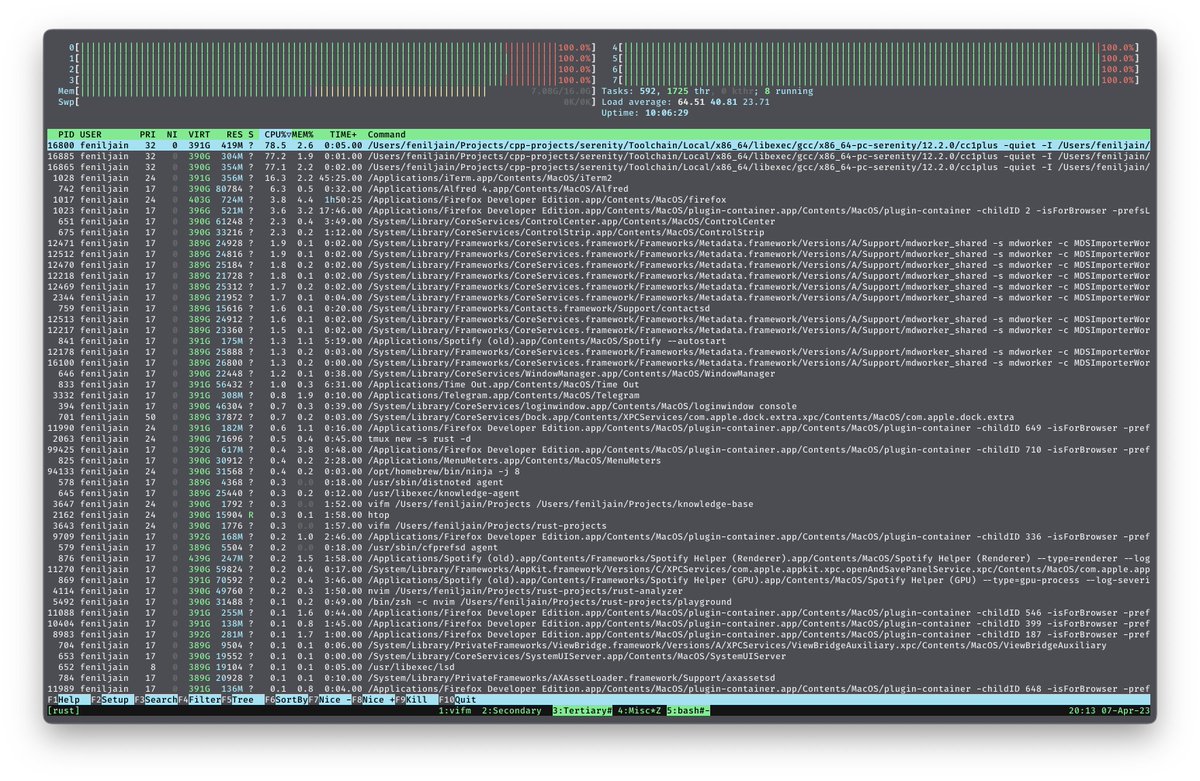 fenil_jain_'s tweet image. want some heat in winters from your performant M1s?

Just compile #SerenityOS 😄