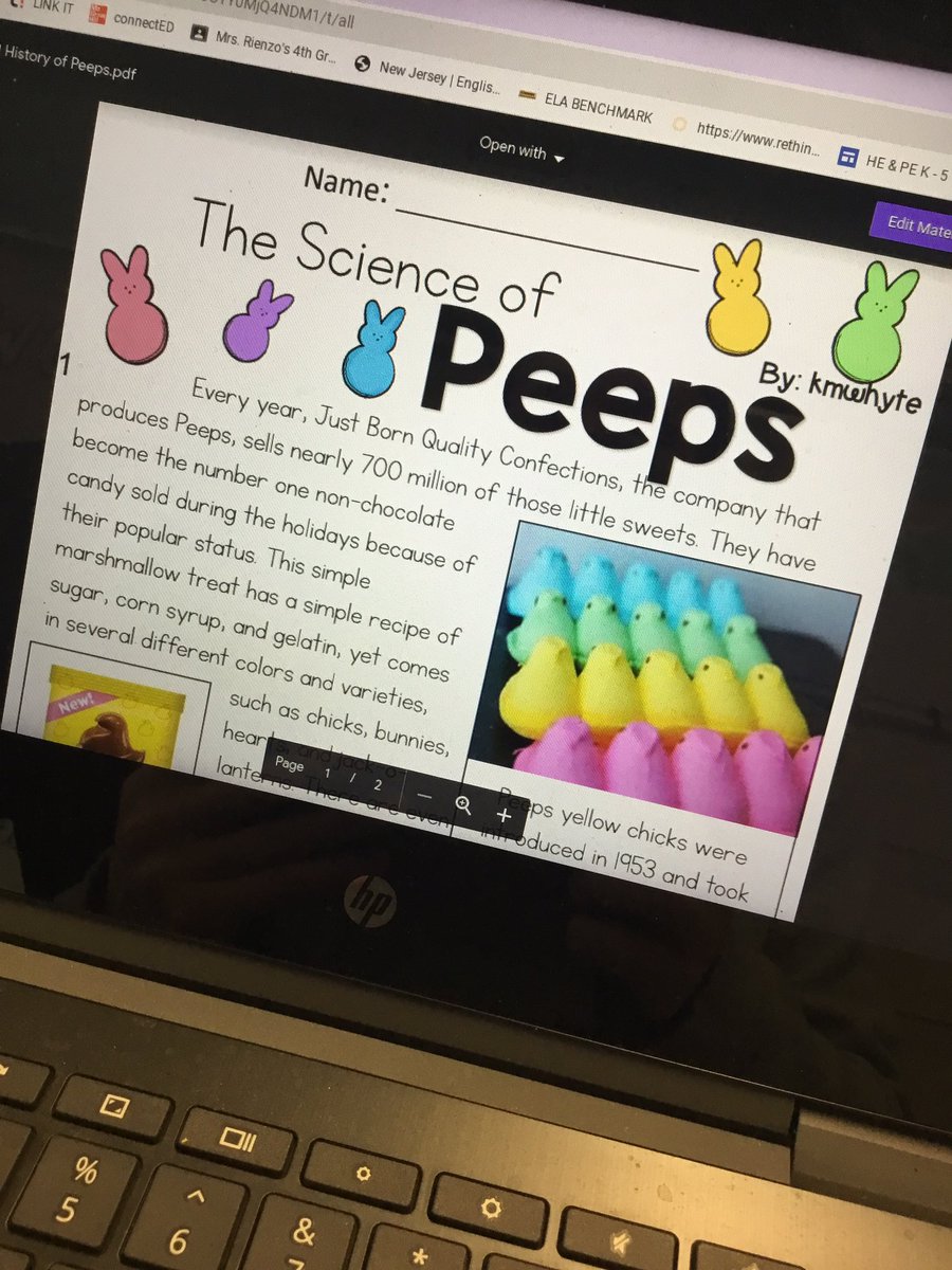 MrsRienzo's tweet image. Bring on the Peeps! We read about them, did peep math, and did a science experiment! And we ate some too 🤩 @ORHEagles21 #wehelpchildren #makingitfun