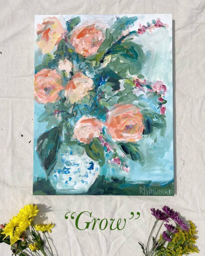 pamwingardart's tweet photo. Come visit! The new ‘Grow’ collection is live in my online shop. 
I only paint florals about once a year, so if you’ve had an eye out for one for a while, now is the time. 
Thank you ‘Studio VIP’ friends for appreciating and purchasing my art yesterday. … https://t.co/SHn6N9cBfe https://t.co/PSGEy2fRpB