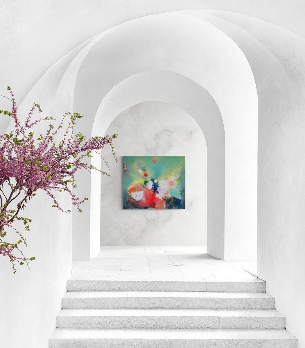 AnnaMariaPap9's tweet photo. In the summer venue 🔹
"In the Water Where you Came From" 🔹  Oil on canvas 120x140 cm ▫️ #painting #contemporaryart #artlife #cyclades #greece https://t.co/dcZKjge1Ne
