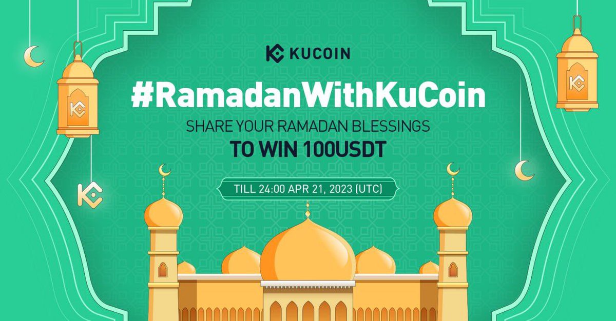 KuCoinMENA's tweet photo. 🎁 نشعر بسعادة كبيرة في شهر #رمضان و نريد أن نشارك معكم هذه السعادة شاركنا في فرحة رمضان وأحصل على فرصة لربح جائزة بقيمة 100 دولار 

⏰ سيتم إغلاق النموذج في الساعة 24:00 يوم 21 أبريل 2023 (UTC) لا تفوت فرصتك للفوز

👉https://t.co/MPhddXNltW https://t.co/YpQg6f59jX