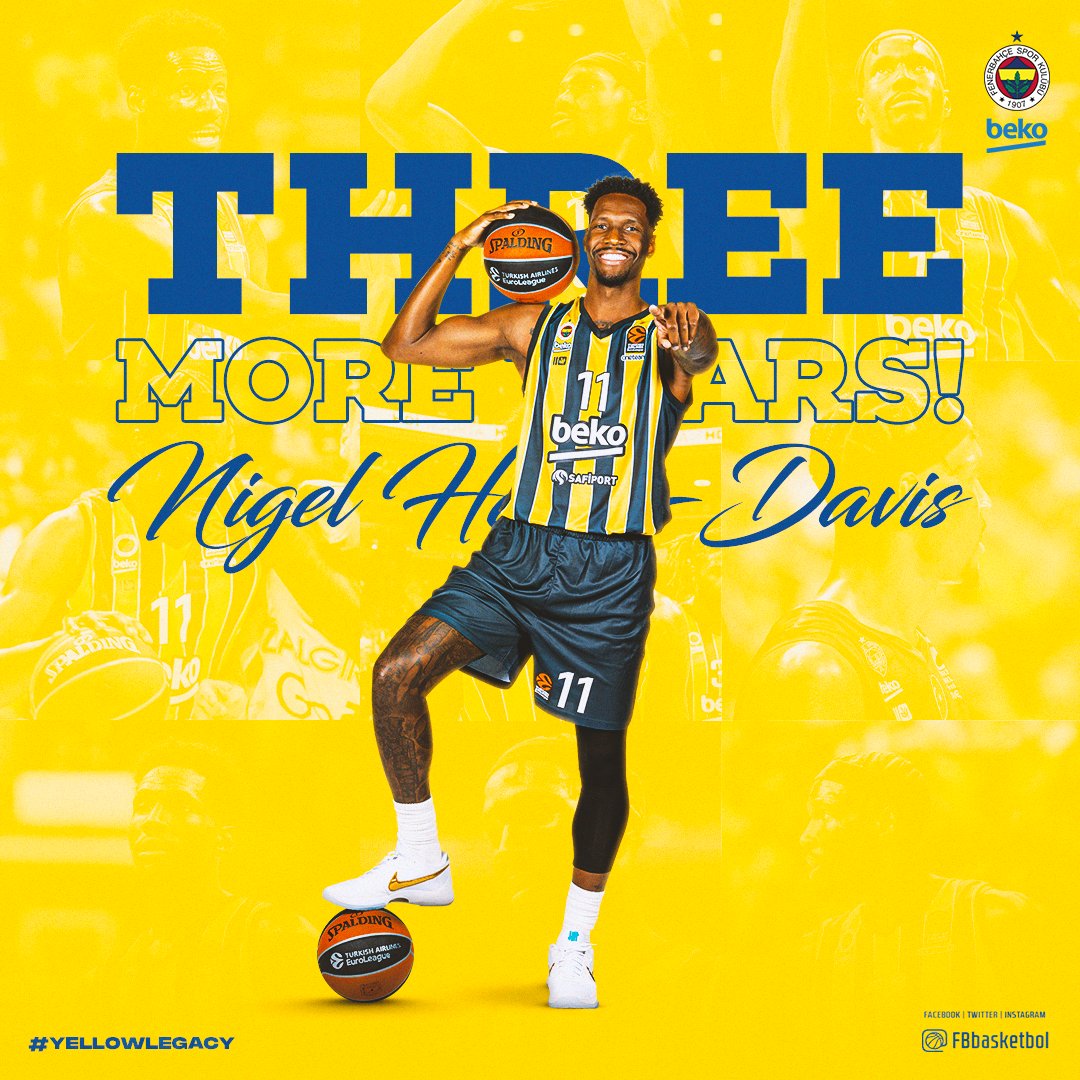 Nigel Hayes - Davis 3 yıllık yeni sözleşme imzaladı.

#EuroLeague #FenerbahçeBeko