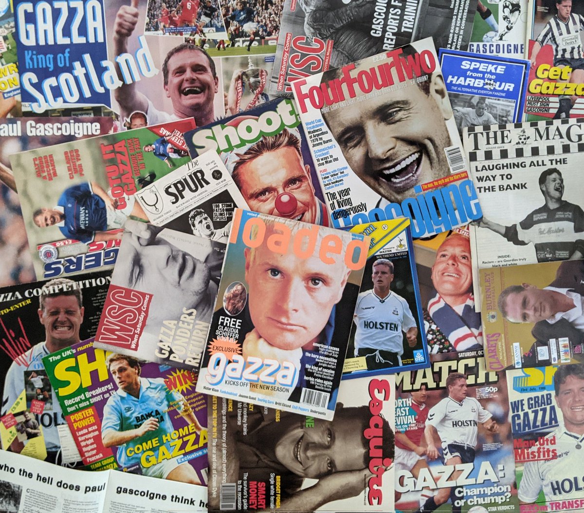 If you're a Paul Gascoigne fan then you're in for a big, big treat because our next show is packed with fanzines and '90s mags dedicated to the Geordie genius. Sign up to the pv here eventbrite.co.uk/e/600530923157