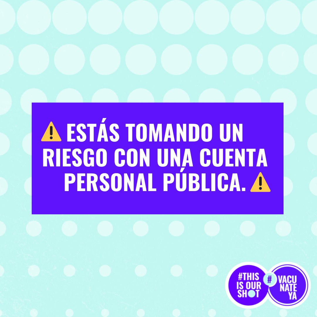 Tener una cuenta personal pública te expone al doxing. Si eliges mantener tu cuenta personal pública, toma precauciones para esconder información sobre tu ubicación, tu familia o cualquier cosa que no quieras que sea compartida en internet. Es mejor prevenir que lamentar.