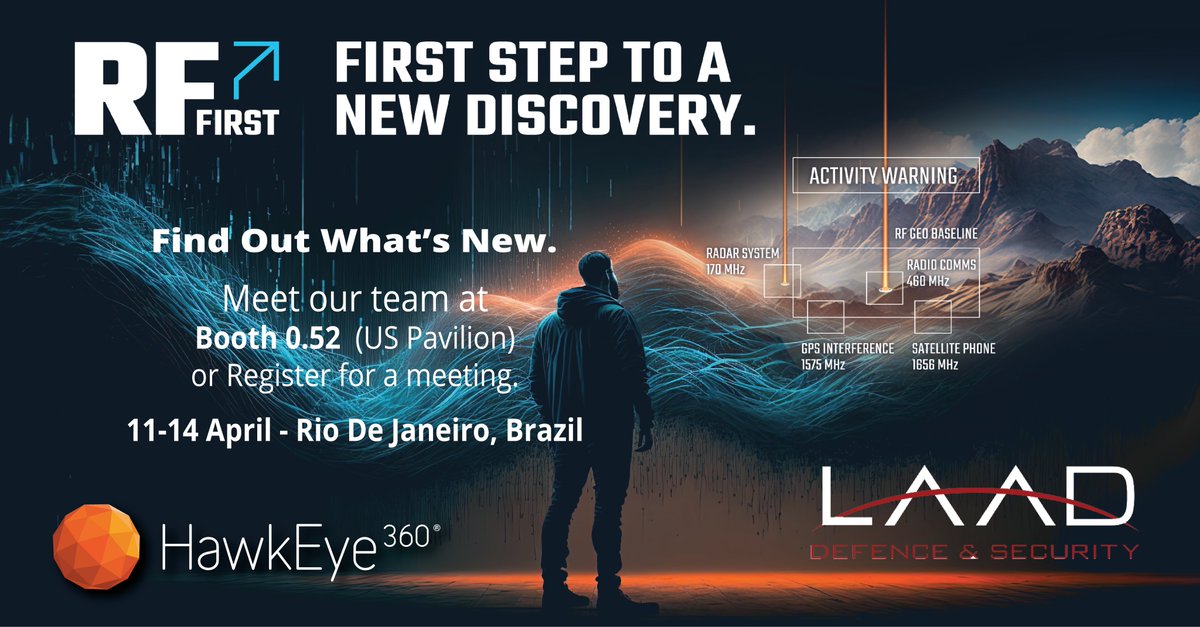 hawkeye360's tweet photo. Meet @hawkeye360 in #Brazil for #LAAD to learn how RF sensing can support missions, from monitoring vessel activity in the #BlueAmazon of Brazil's coastal waters to locating illegal activity in the vast rainforests of the #Amazon. Booth O.52 - US Pavilion. https://t.co/tZzbEW3jXB https://t.co/HOvQxpAFHr