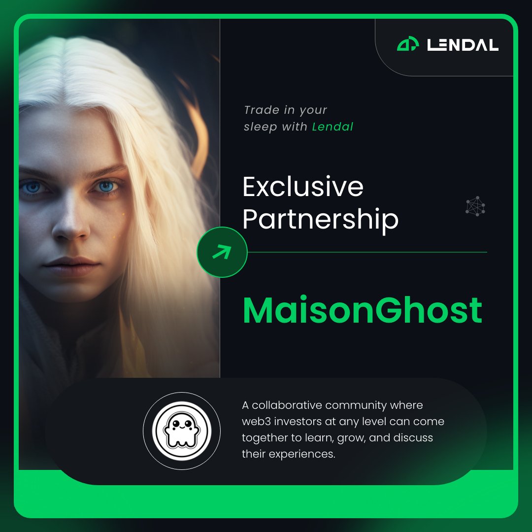 LΞNDAL Pro Trader (@lendalpro) on Twitter photo We're excited to announce a big partnership with <a href="/MaisonGhost/">Maison Ghost</a> and his discord community 👻
Any interaction will be considered for WL. We're excited to announce a big partnership with <a href="/MaisonGhost/">Maison Ghost</a> and his discord community 👻
Any interaction will be considered for WL.