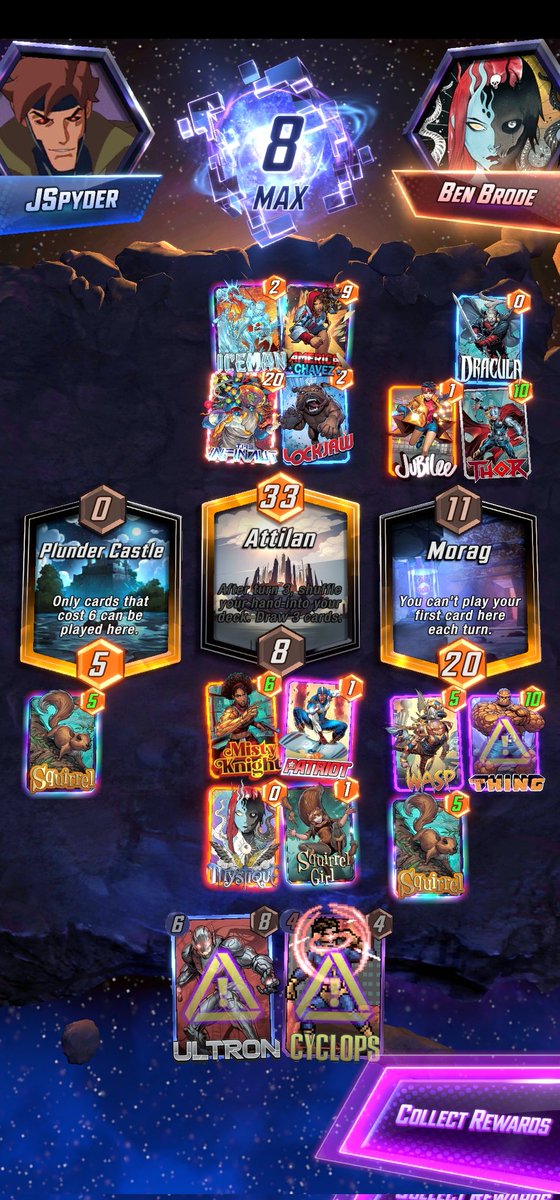 JSpyder12's tweet photo. @bbrode ggs if this was actually you I couldn't retreat just because of the name. Shouldn't I get automatic infinite if I beat you 🤔 lol #squirrelgirl #MarvelSnap #MyHeart https://t.co/sXa6tLR7Th
