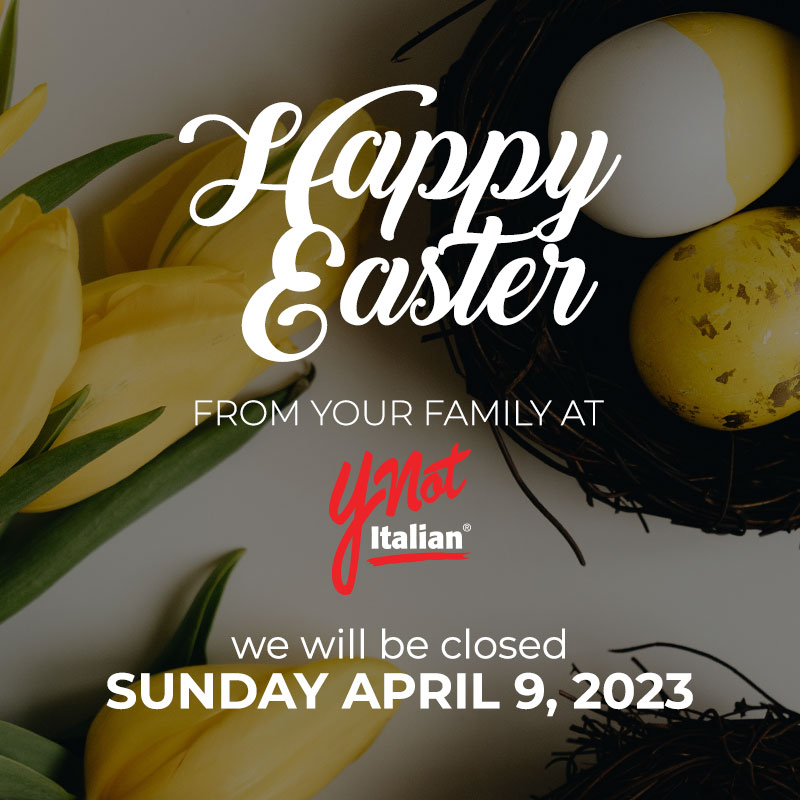 YnotItalian's tweet image. #YnotItalian is open today on #GoodFriday but we'll be CLOSED for #EasterSunday to give our families a chance to enjoy some time with theirs 🐣🐰🐥

From our family to yours #HappyEaster!

#ItalianCuisine #VAItalian #757Eats #VAFoodie #VAEats #NorfolkEats #ChesapeakeEats #VAEats