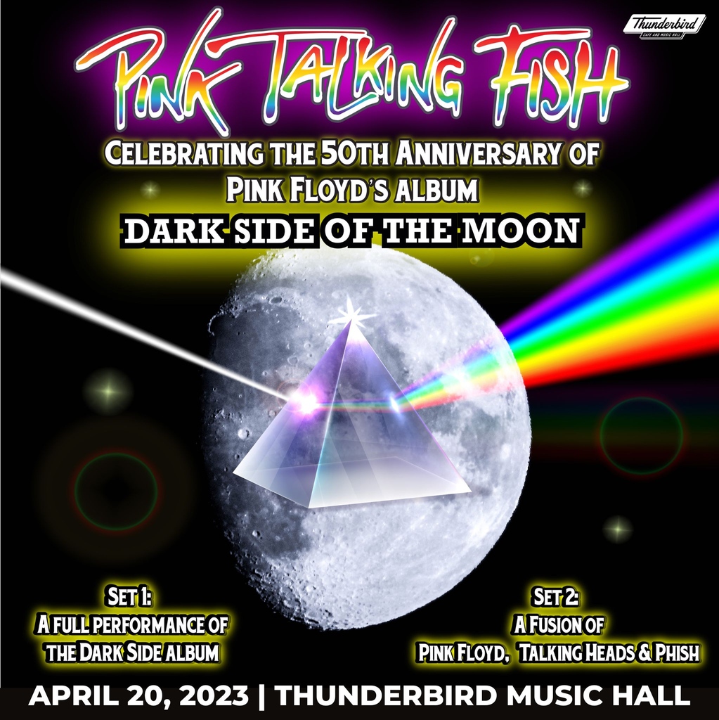 NEW SHOW 🚨 <a href="/PinkTalkingFish/">Pink Talking Fish</a> - A Tribute to Pink Floyd, Talking Heads, and Phish at <a href="/ThunderbirdMH/">THUNDERBIRD CAFÉ & MUSIC HALL</a> on April 20th!

⏰ Tickets are on sale now!
🎟 bit.ly/PinkTalkingFis…