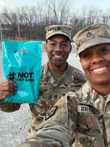 ASC Soldiers are painting the installation teal with #SHARP bags for Sexual Assult Awareness and Prevention Month. 

#NotJustApril #SAAPM #BystanderIntervention