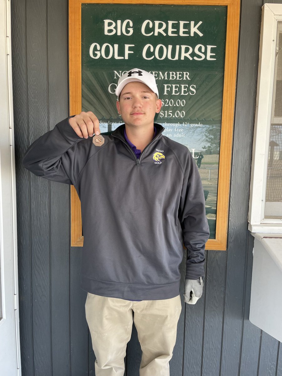 JV Golfers got their season underway with our home tournament on 4/6/23.  This was the 1st tournament that any of them had ever played. G. Hilmes shot a 53, and took 14th place.  M. Beydler 56, C. Magana 59, C. Pippi 66, and J. Ghumm 80.  The team placed 5th. Great job Eagles!