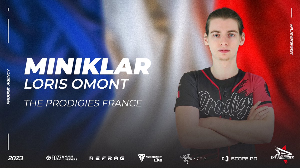 Nous sommes heureux d'annoncer l'arrivée de <a href="/MiniKlar/">MiniKlar :)</a> au sein de notre line up The Prodigies France ! Ce jeune joueur très prometteur rejoint la formation en vue de nos futures échéances (ESEA, ECN, ...) ⭐

À tout à l'heure pour notre premier match en ESEA avec ce nouveau 5 !
