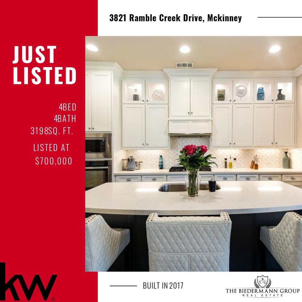 biedermannkw's tweet photo. Just listed in #Mckinney this Move in ready home with office, chef kitchen, and huge primary walk in closet
#Justlisted #ComingSoon #McKinney #Realtor #Realestate #Mckinneyhomes #Office #openfloorplan #Listingagent #Friscorealtor #ListingExpert https://t.co/gMNqV8DQbG