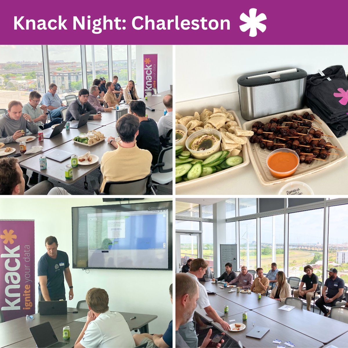 THANK YOU to everyone that attended Knack Night: Charleston last night🥂! It was so amazing to hear from Knack customers, including how Gnosis is leveraging Knack to achieve operational excellence through #nocode.

Where should we go next? Let us know in the comments ⬇️