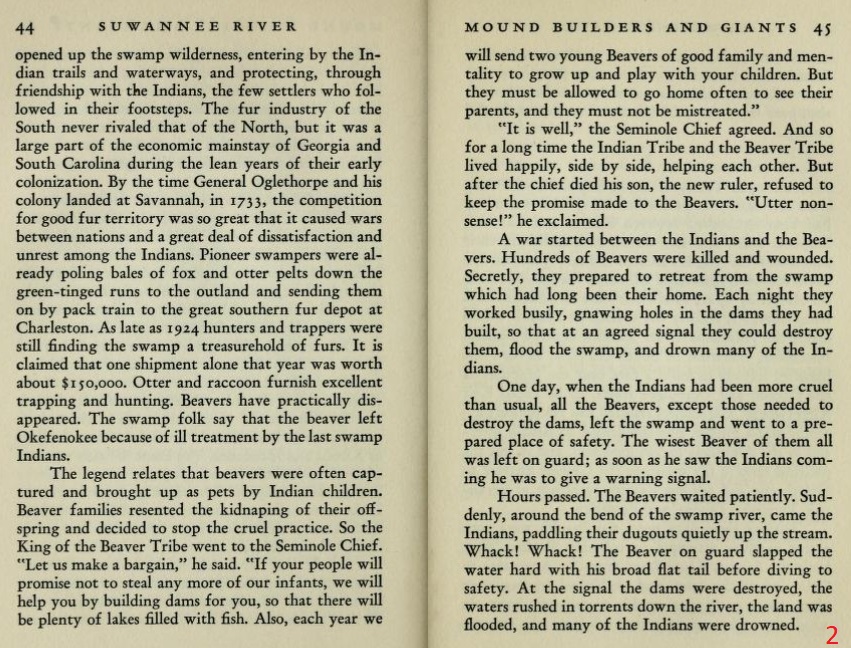 TheSwampWytch's tweet photo. For International Beaver Day, I share a wonderful folkloric entry from the 1934 book "Suwanne River" (pgs 43-46) about the history of beavers in the Okefenokee Swamp. #InternationalBeaverDay #OkefenokeeSwamp #SouthernFolklore https://t.co/4MeZ2IzTFm