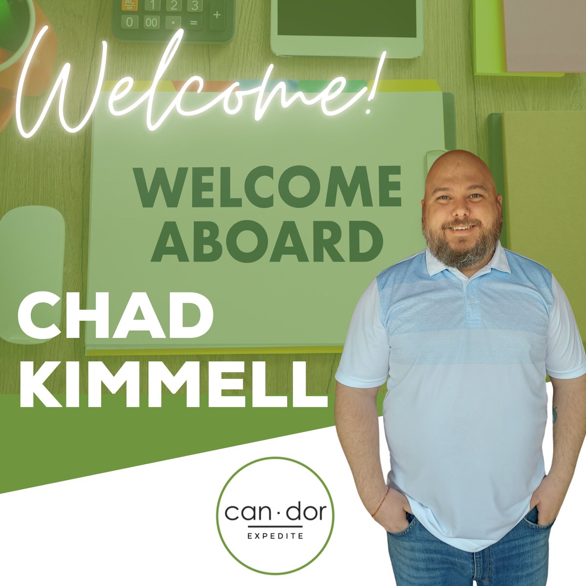candorexpedite's tweet photo. Candor Expedite would like to warmly welcome our newest team member Chad Kimmell! He comes to Candor with logistics experience from his time as an operations manager at a manufacturer. Chad also served (MUCH APPRECIATED) in the US Airforce as a logistics manager. #newteammember https://t.co/92GIFJHTMa