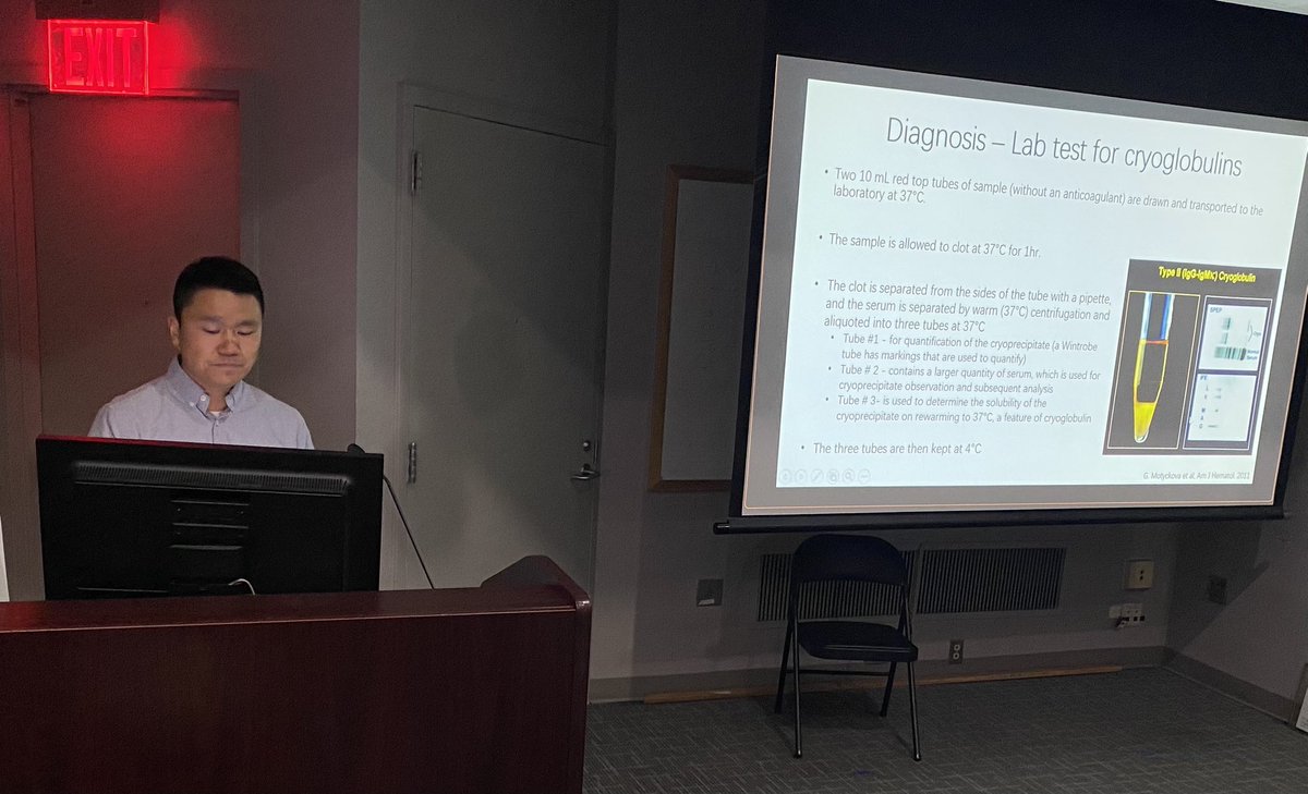 Nice review of cryoglobulinemia by <a href="/XuexiangWang/">Xuexiang (Shawn) Wang</a> in his last #NephGR before he graduated 👏 congrats