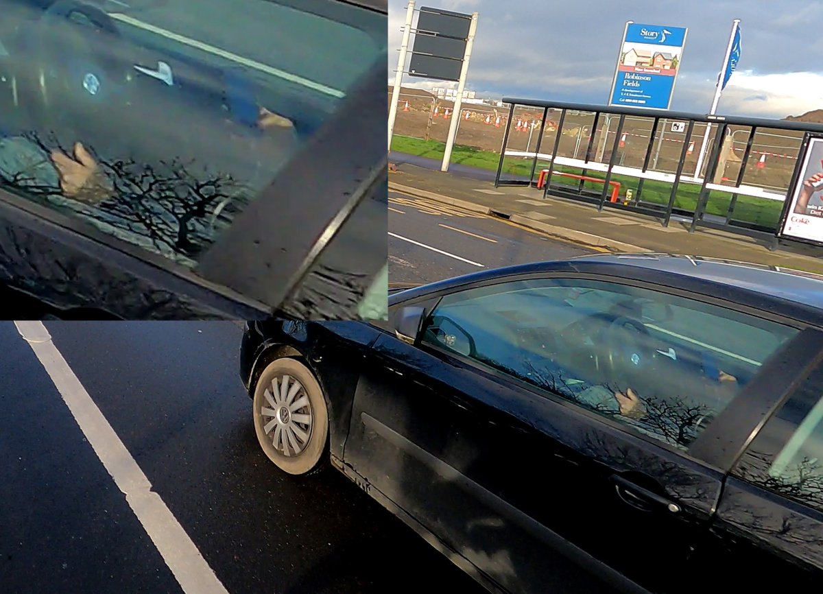2_Over_4's tweet photo. Confirmed penalty in the post for this young #MobilePhone using driver from #RakeLane #NorthShields.
Is this why people claim that they've "never seen a cyclist using the roundabout"...when they dont take their eyes off the phone to see them?! ๐ต๐ฎโโ๏ธ#Fatal4 https://t.co/kfq4Tw4r9M