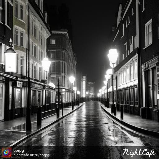 Rainy nights and ominous alleys, a perfect setting for crime and intrigue 🔦🌧️ #LondonNoir #detectivestories
.
.
.
#nightcafestudio #digitalart #aiart #aiartist #artstation #stablediffussion #SherlockHolmes #Noir #London #DetectiveStories #ArthurConanDoyle #Mystery #RainyDays