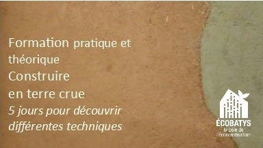 ecobatys's tweet photo. En attendant la lecture du collector, vous pouvez venir vous initiez aux différentes techniques de construction en terre crue du 24 au 28 avril : https://t.co/nU3JF2pE3S https://t.co/U16psDxRrk