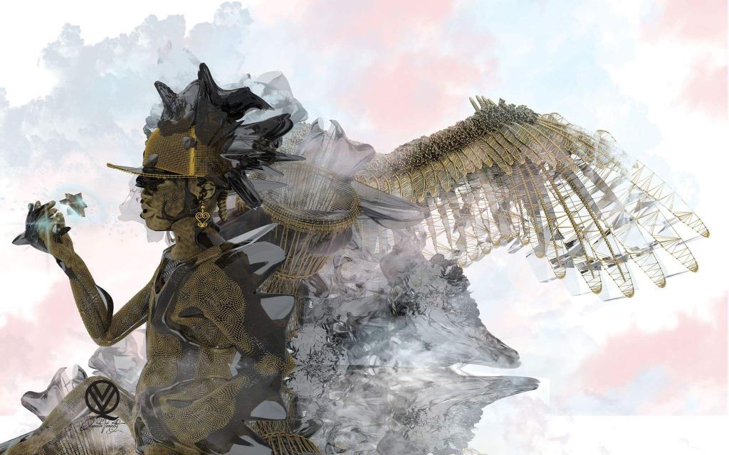 @Darkmythst1 <a href="/OwoAnietie/">Owo</a> <a href="/nygi_xxv/">nygilia.eth 💎</a> Some old 3d collage pieces i've done.
The new Queens Gate, 2018
Watah No Get Enemy, 2017
ATOM OF EVE'S WING, 2016

3 Canadian🇨🇦 Afrofuturists I wanna put on your radar is <a href="/mouthfullOstars/">stylo thee starr</a> <a href="/YungYemi/">A Diasporic Weaver</a> <a href="/DaniloDeluxo/">Danilo Deluxo McCallum</a>