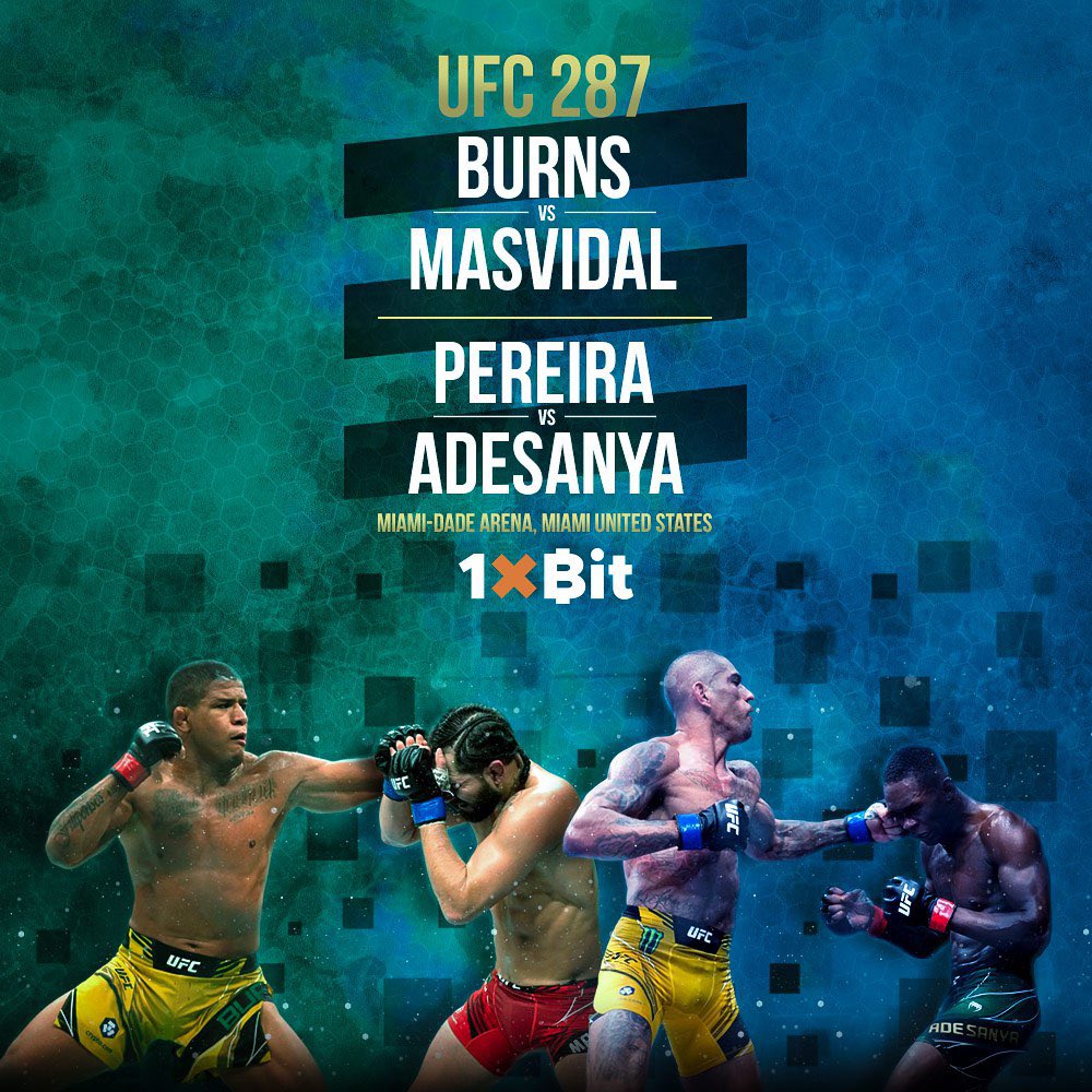 🔥Bet on UFC 283 night with Crypto on 1xBit🔥

🇧🇷Gilbert Burns vs Masvidal🇺🇸
🇧🇷Alexsandro Pereira vs Adesanya🇳🇬

Use a code to register - ✨ORACLETIPS✨  bit.ly/3Uig4hm

#1xBit #Betting #Crypto #Bitcoin