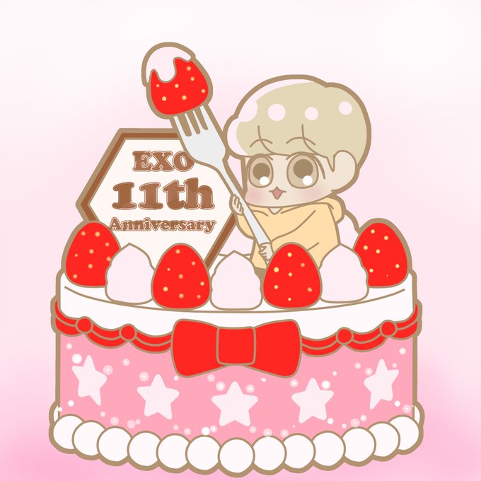 「simple background strawberry shortcake」 illustration images(Latest)｜4pages