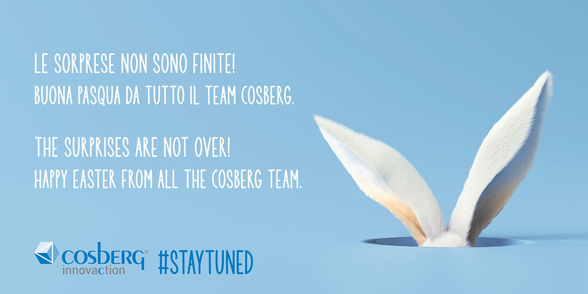Proprio così: le sorprese non sono finite! Buona Pasqua a tutti Voi!  

…  

That's right: the surprises are not over! Happy Easter to Everyone!  

#Cosberg #staytuned <a href="/GvVisca/">visca</a>