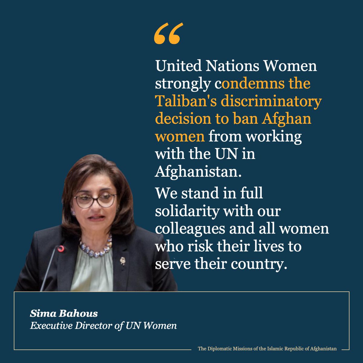 Sima Bahous of @unwomenchief on #AfghanistanCrises #HumanRightsViolations #AfghanWomen