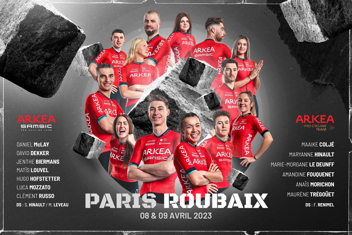 Deux courses et une famille prête à affronter 𝐥'𝐄𝐧𝐟𝐞𝐫 𝐝𝐮 𝐍𝐨𝐫𝐝 ce week-end 👊

team-arkea-samsic.fr/hugo-hofstette…

#ParisRoubaixFemmes #ParisRoubaix