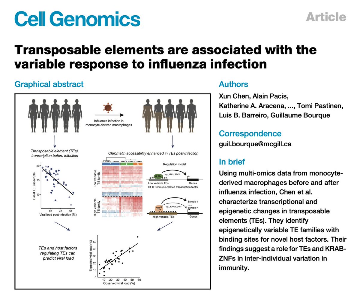 Two papers published in <a href="/CellGenomics/">Cell Genomics</a> today! First one by talented senior postdoc <a href="/xunchen85/">Xun Chen</a> is:
cell.com/cell-genomics/…