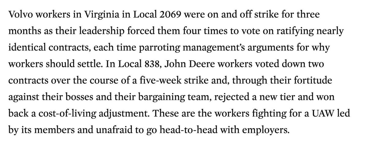 I wrote about these workers leading the charge for national reform in the UAW. Historically a bastion of labor-management partnership, the UAW could now play an important role in reviving class politics – and class struggle – in the US.

thenation.com/article/societ…
