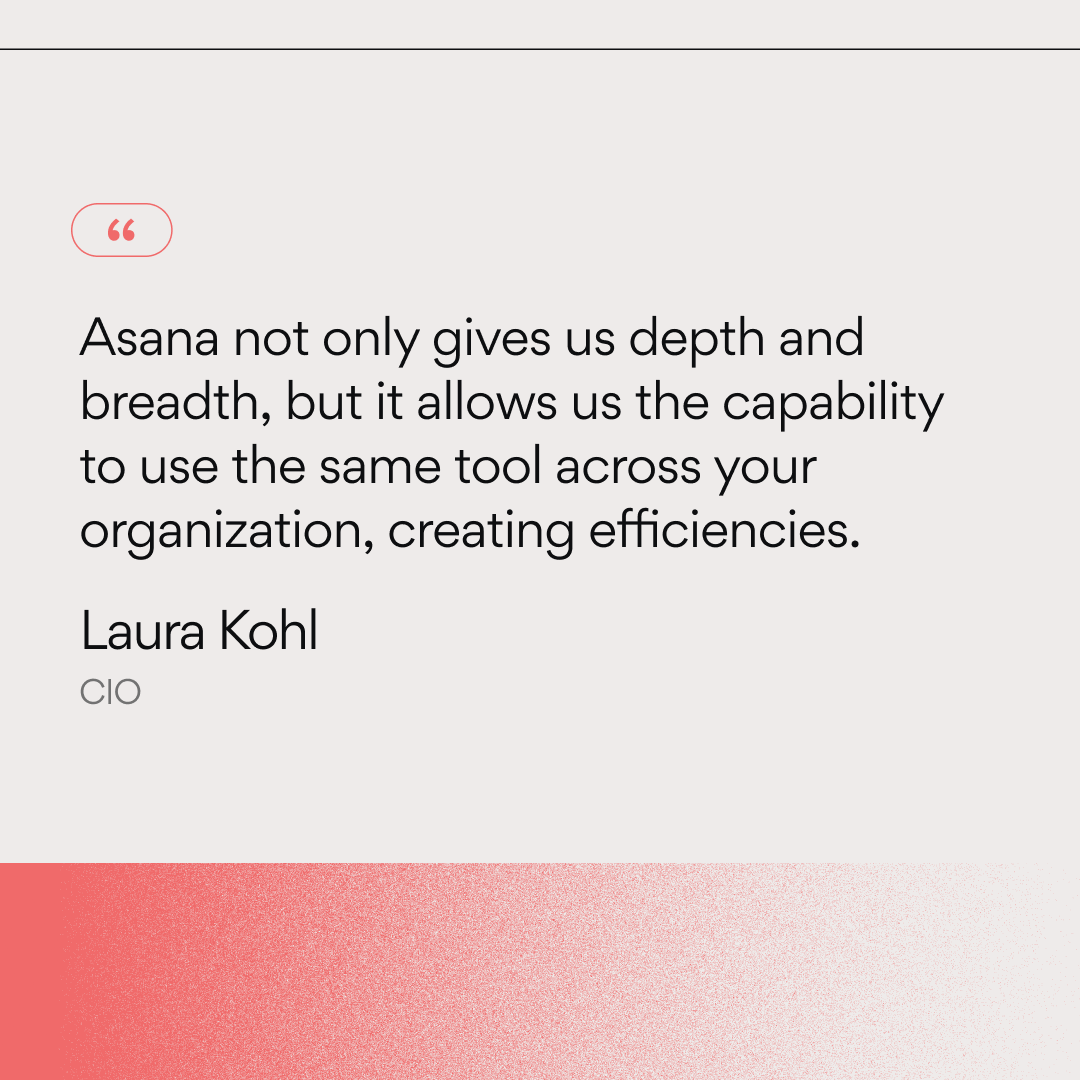 asana's tweet photo. Morningstar CIO Laura Kohl implemented a 'growth-ready strategy' to increase efficiency and evolve collaboration across their global organization.
Learn this strategy from Laura to help your business grow and scale #withAsana: https://t.co/I0Fjfej4o8 https://t.co/0pWFGeV0CQ