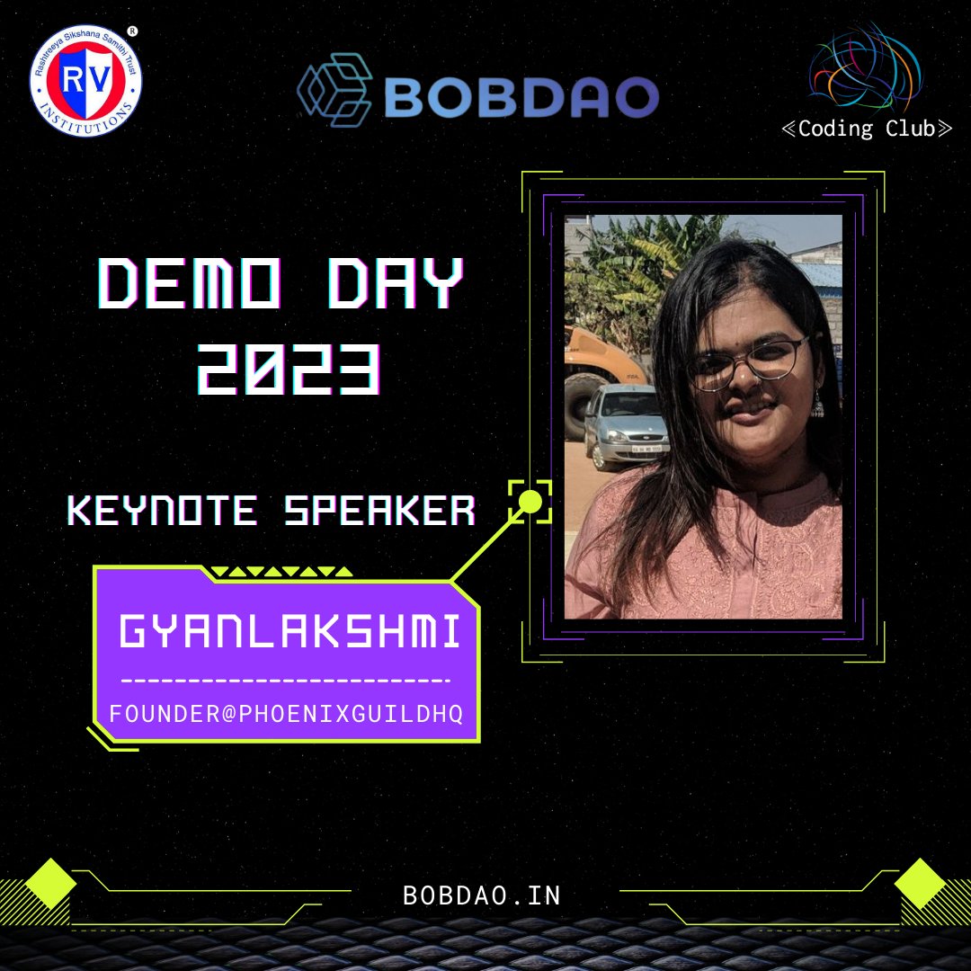 bobdao5's tweet image. Big news! We&apos;re thrilled to announce that @Gyanlakshmi will be joining us as our keynote speaker for #BuildForTheFuture Demo Day. Get ready to be inspired by her insights and expertise in web3. Don&apos;t miss out on this amazing opportunity! #keynotespeaker #Web3  🚀