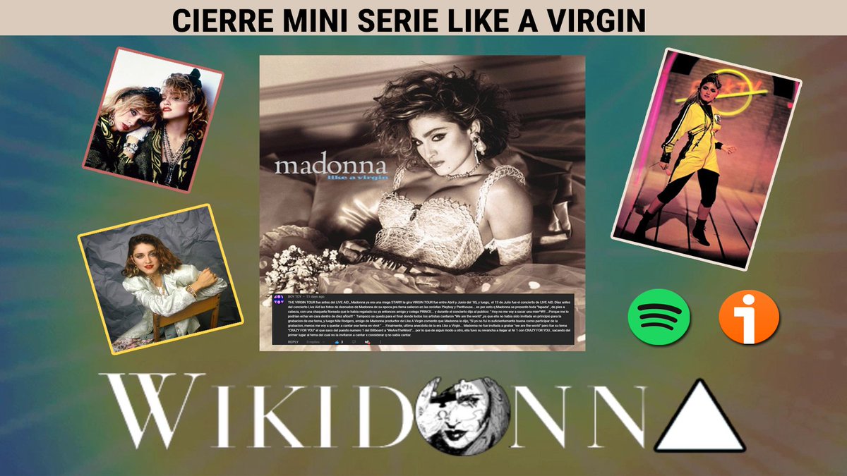 fr4nc1sc0gu3rr4's tweet photo. Welcome to #Wikidonna, YouTube's first Madonnapedia in Spanish (and human-made CC in English!). You are watching the 'Like a Virgin' miniseries finale! We review highlights of the comments from the community! Thanks to everyone who participated!

https://t.co/L3qKFxr4p2 https://t.co/Vn1sUmaoD6