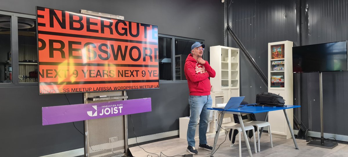 Ο <a href="/tsiger/">Gerasimos Tsiamalos</a> ή αλλιώς <a href="/CSSIgniter/">Your friendly WordPress theme provider</a> μας μιλά για το Project Gutenberg και πως αυτό έχει εξελιχθεί στο 22ο WordPress Larissa meetup της <a href="/wpgreeceorg/">WP Greek Community</a>  στον πολυχώρο καινοτομίας <a href="/joistpark/">JOIST</a>.

Μην αργήσεις. Σε περιμένουμε.

#wpmeetup #wpgreece #wordpress #themes #developers #gutenberg #wp