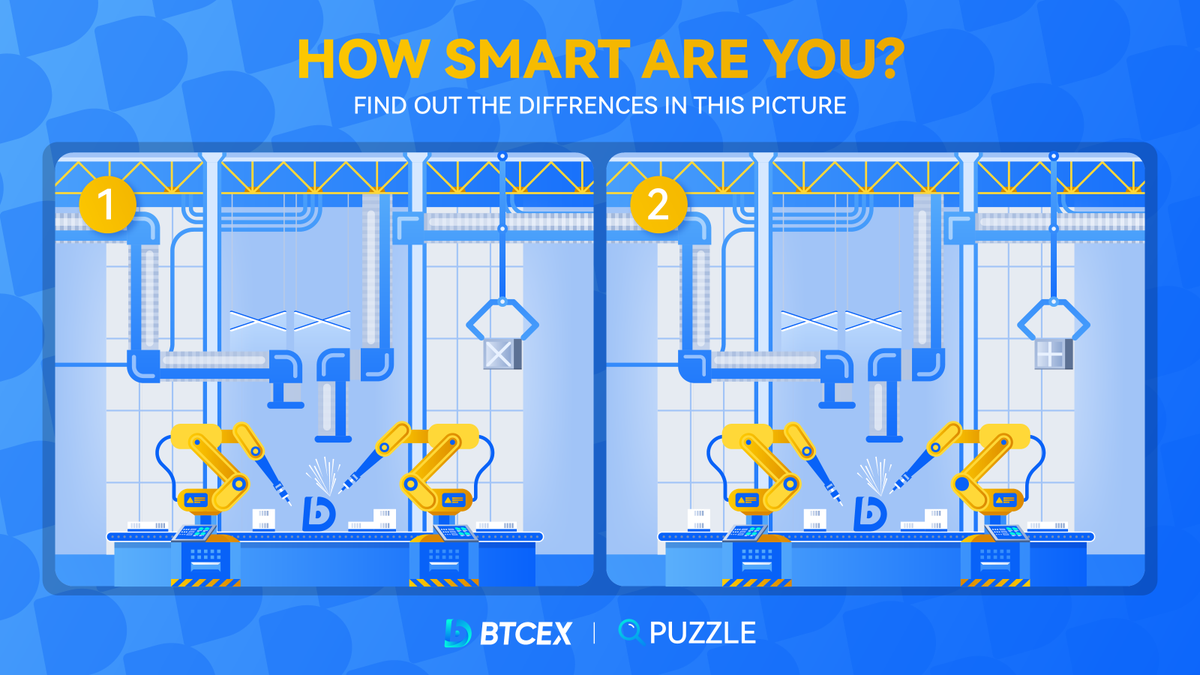 BTCEX_exchange's tweet photo. How smart are you? Spot the differences in this fun puzzle. 😉
▶️ Comment with a screenshot📲 if you find them
🏷️ Tag 5 people & follow
@BTCEX_exchange
🤩 10 correct responses with the most likes will receive $10 each 🤑
#BTCEXPuzzle #cryptopuzzle #fridayfun https://t.co/W1Y2xJuFN3