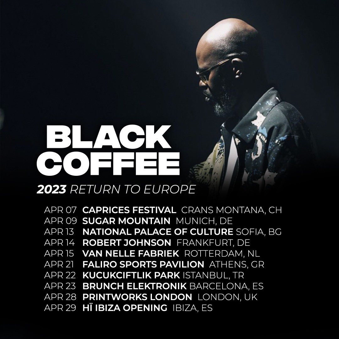 RealBlackCoffee's tweet image. As summer sets on South Africa, it’s just getting started in Europe… catch me in your city!