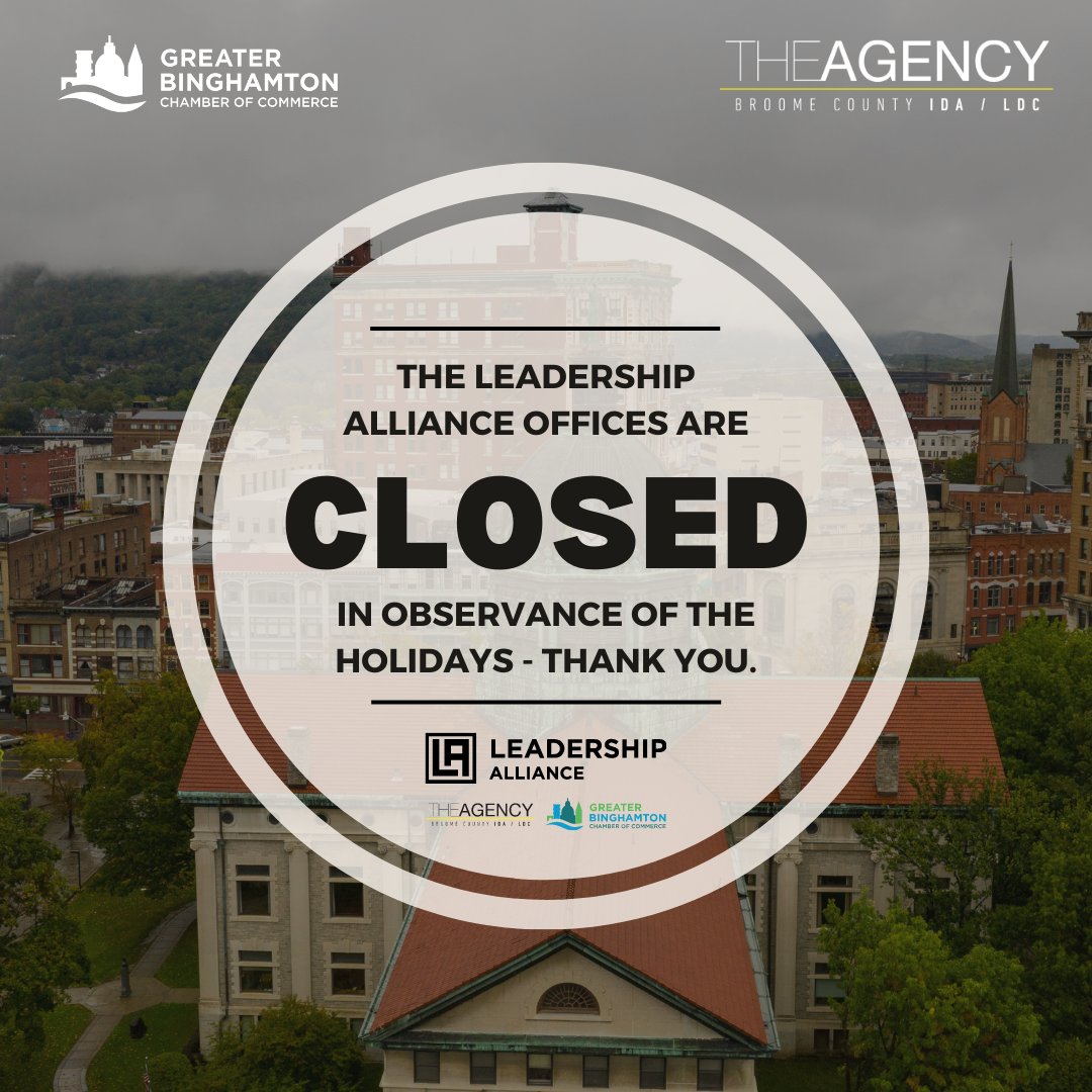 BingChamber's tweet photo. The Leadership Alliance offices are closed starting at 12:00 PM on Friday, April 7th, in observance of the holidays. Our offices will reopen Monday morning. 

Wishing you and your families a peaceful and happy Spring holiday season! 🌷 https://t.co/wNbn6xCgel