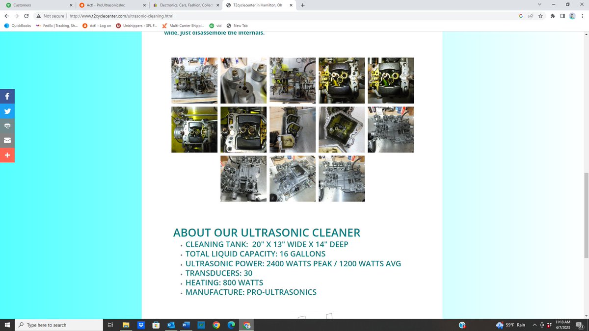 proultrasonics's tweet photo. Are you offering Ultrasonic Cleaning Services to your customers?
Check out the Ultrasonic Cleaning Services that one of our customers offer on their website- visit the page direct here
https://t.co/05tnEYjp62
They have our Pro 2013 unit. https://t.co/gRB1ogaP27