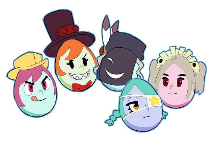 He has decorated some eggs for easter. 

                        【 • • • 】