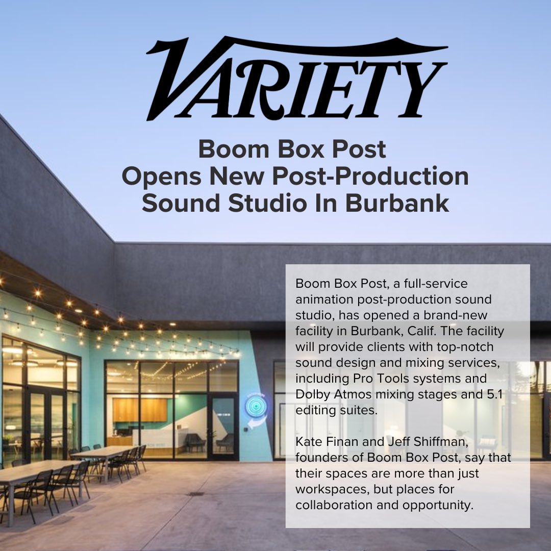 boomboxpost's tweet image. We are so excited to share this news about the Boom Box Post-Production Sound Studio! Thank you to @variety for spreading the news! Here’s to many more years to come in this great new space! #BoomBoxPost #PostProduction #SoundStudio #Post #Entertainment

variety.com/2023/film/news…