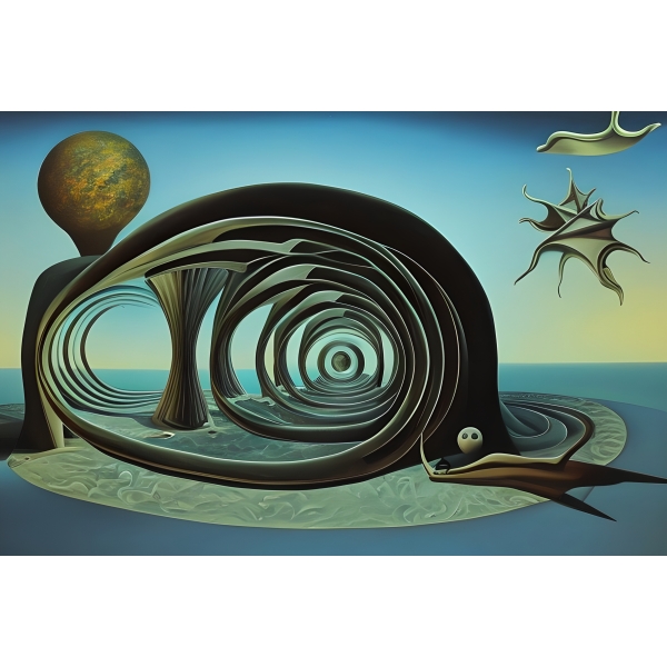 SyntheticDali's tweet photo. Four new surreal images created for the Synthetic Dali Art Project. #AIart #AIArtwork #SyntheticDali #surrealism #surrealart #darksurrealism #digitalart #stablediffusion  2023-04-07 https://t.co/46NIZBr3VA