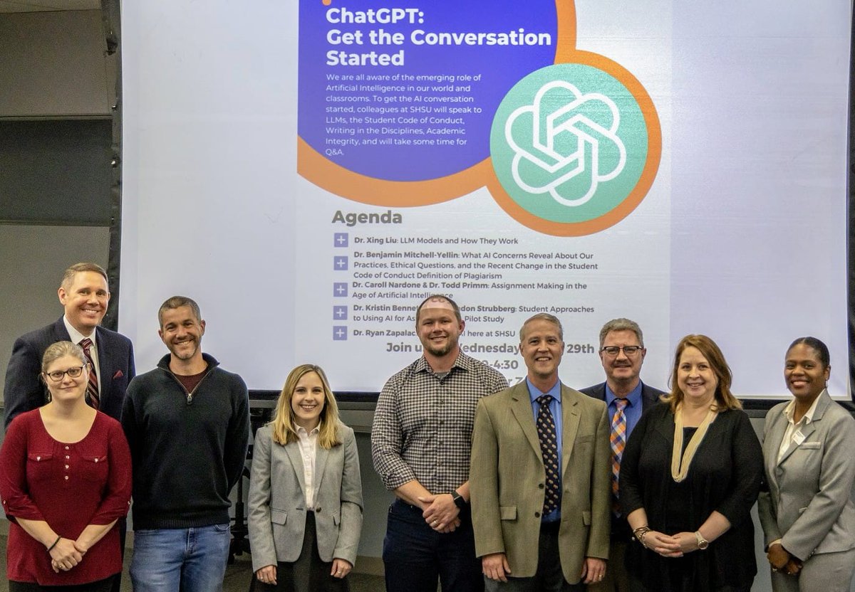 ChatGPT: Get the Conversation Started by PACE was very good! Each presentation provided relevant and timely information about this emerging A.I. Thanks to our presenters and everyone who helped make this session happen! @SamHoustonState @shsupace  #facultysuccess #SHSU