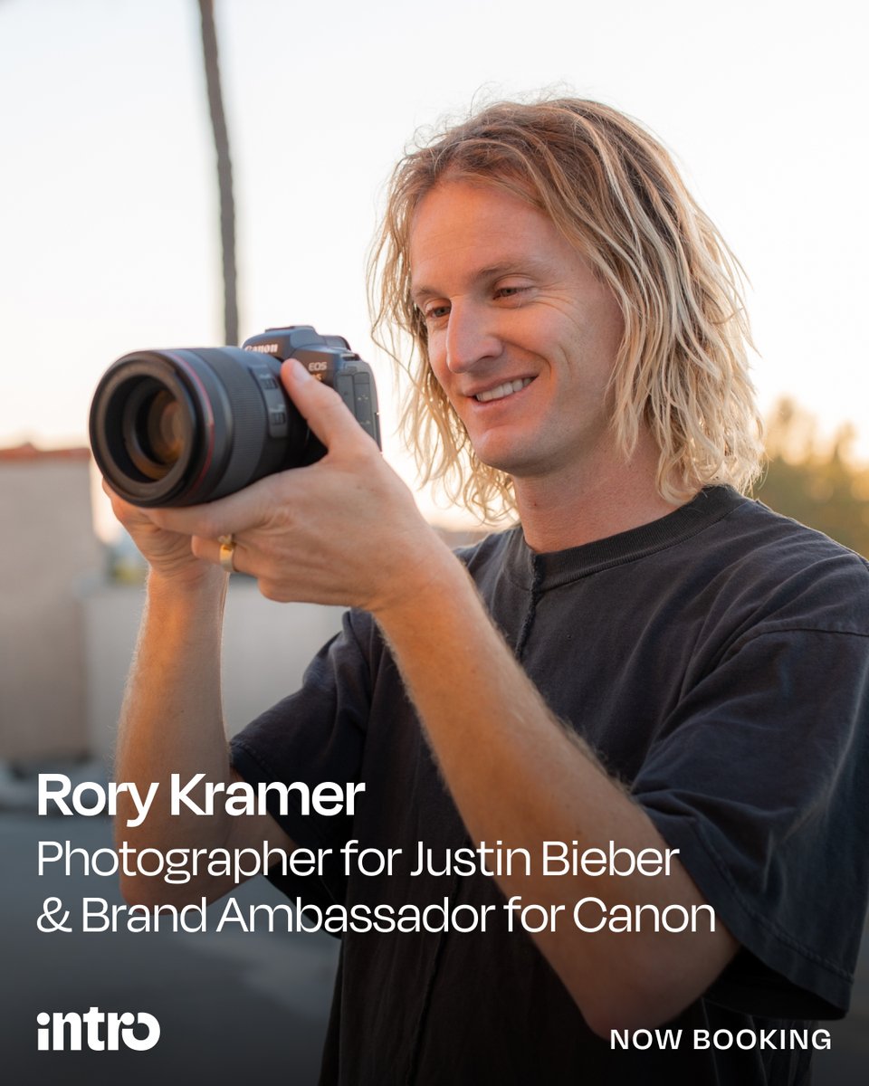 useintro's tweet image. @RoryKramer is now officially on Intro!  

Rory is a content creator specializing in photography, videography, and editing. He’s worked with numerous artists &amp;amp; brands, such as Justin Bieber, Avicii, the Chainsmokers, Canon, Apple, GoPro, and more. 

Book a 1:1 personalized…
