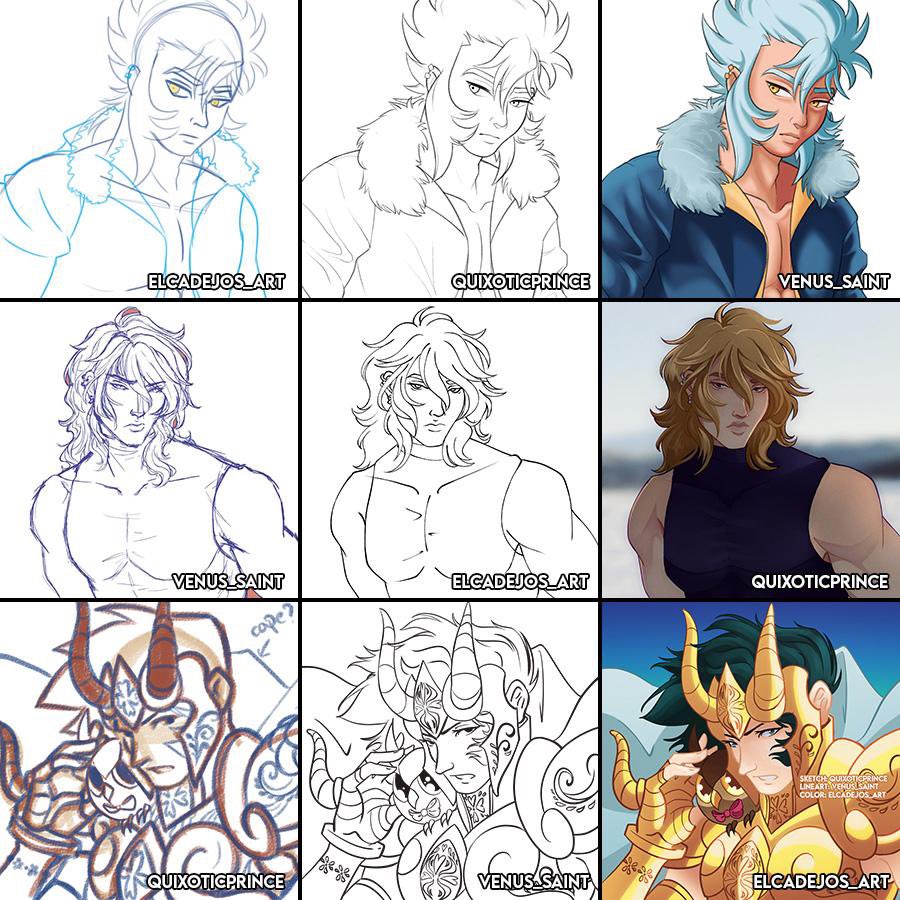 quixoticPrince's tweet photo. Heyyy we did an art collab meme :^D and it was so fun - thank you @elcadejos_art and @venus_saint_ https://t.co/8xc2PP6P5E