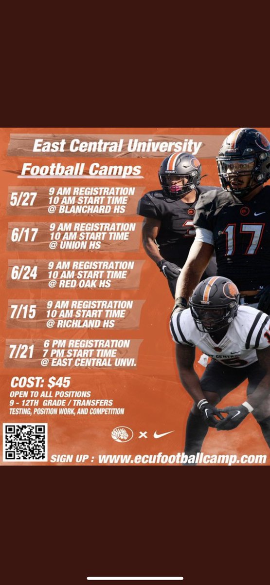 Thanks for the camp invite !!! <a href="/CoachWChristian/">Coach Christian</a> <a href="/LitrentaJohn/">John Litrenta</a> <a href="/ECUTigersFB/">ECU Tigers Football</a>