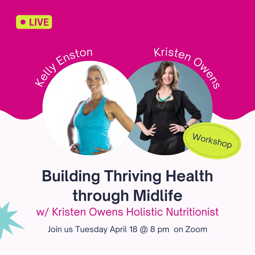 Join us. Message below if you'd like to come! #Thrivinghealth #healthyinmidlife #zoomworkshop