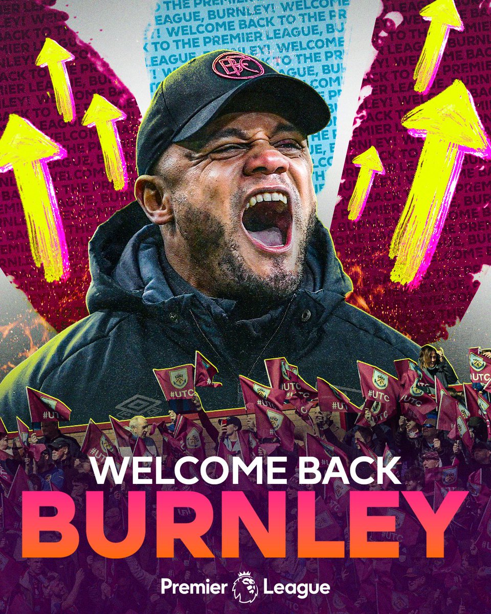 Premier League (@premierleague) on Twitter photo Promotion back to the #PL at the first attempt! 👏
We'll see you soon, <a href="/BurnleyOfficial/">Burnley FC (P)</a>! Congratulations! Promotion back to the #PL at the first attempt! 👏
We'll see you soon, <a href="/BurnleyOfficial/">Burnley FC (P)</a>! Congratulations!