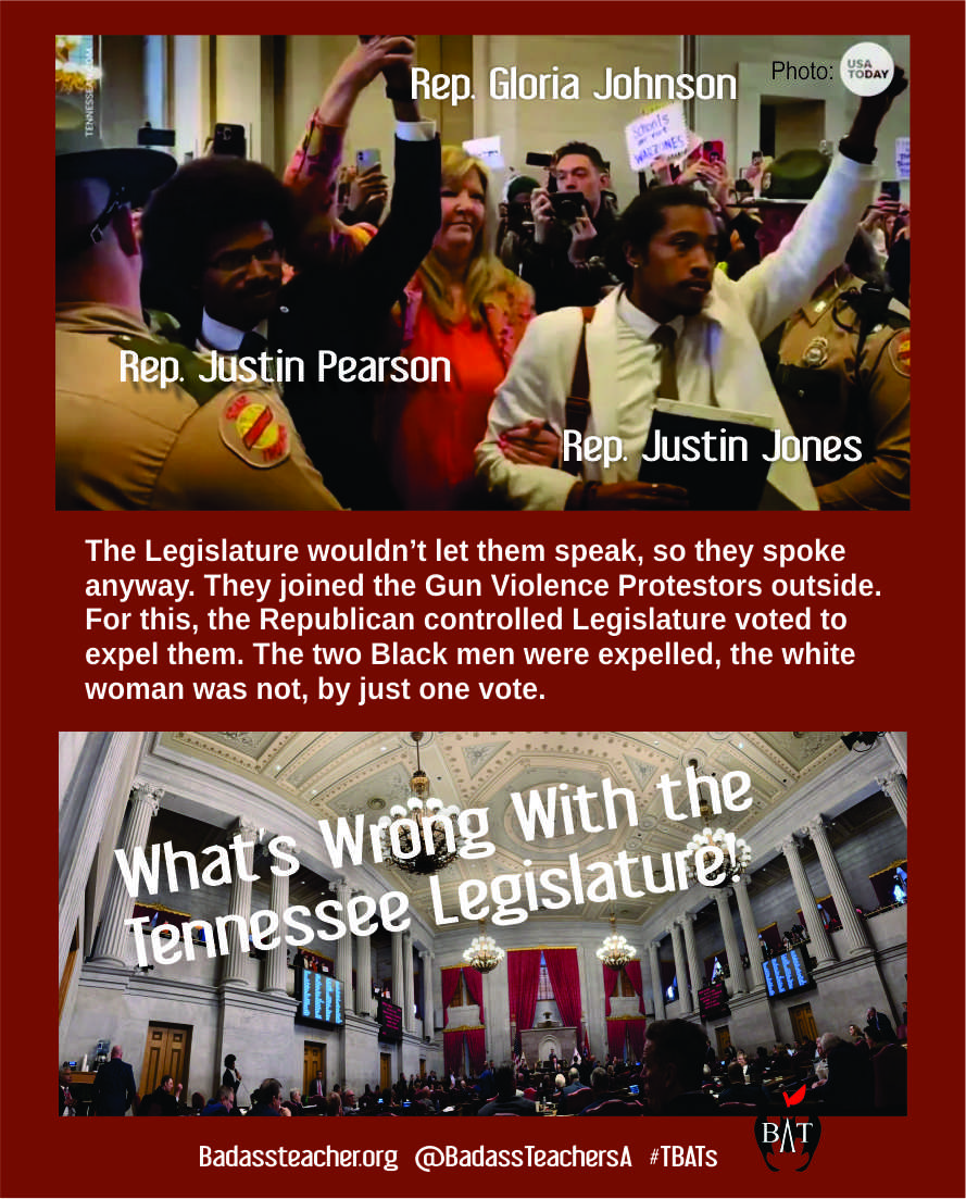 Kentucky BATs (@kentuckybats) on Twitter photo One vote kept Gloria Johnson from being expelled. It was Justin Pearson's vote right before he was vote out. But, she didn't let the #TNLeg off the hook, she said that the color of their skin was a big part of why Justin Jones & Justin Pearson were removed. #TBATs <a href="/MemphisbatBa/">TennesseeBATs</a> One vote kept Gloria Johnson from being expelled. It was Justin Pearson's vote right before he was vote out. But, she didn't let the #TNLeg off the hook, she said that the color of their skin was a big part of why Justin Jones & Justin Pearson were removed. #TBATs <a href="/MemphisbatBa/">TennesseeBATs</a>